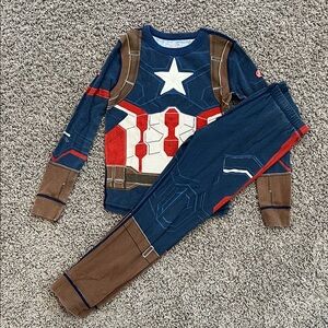 Disney Marvel Captain America Pajama Set Kids 8